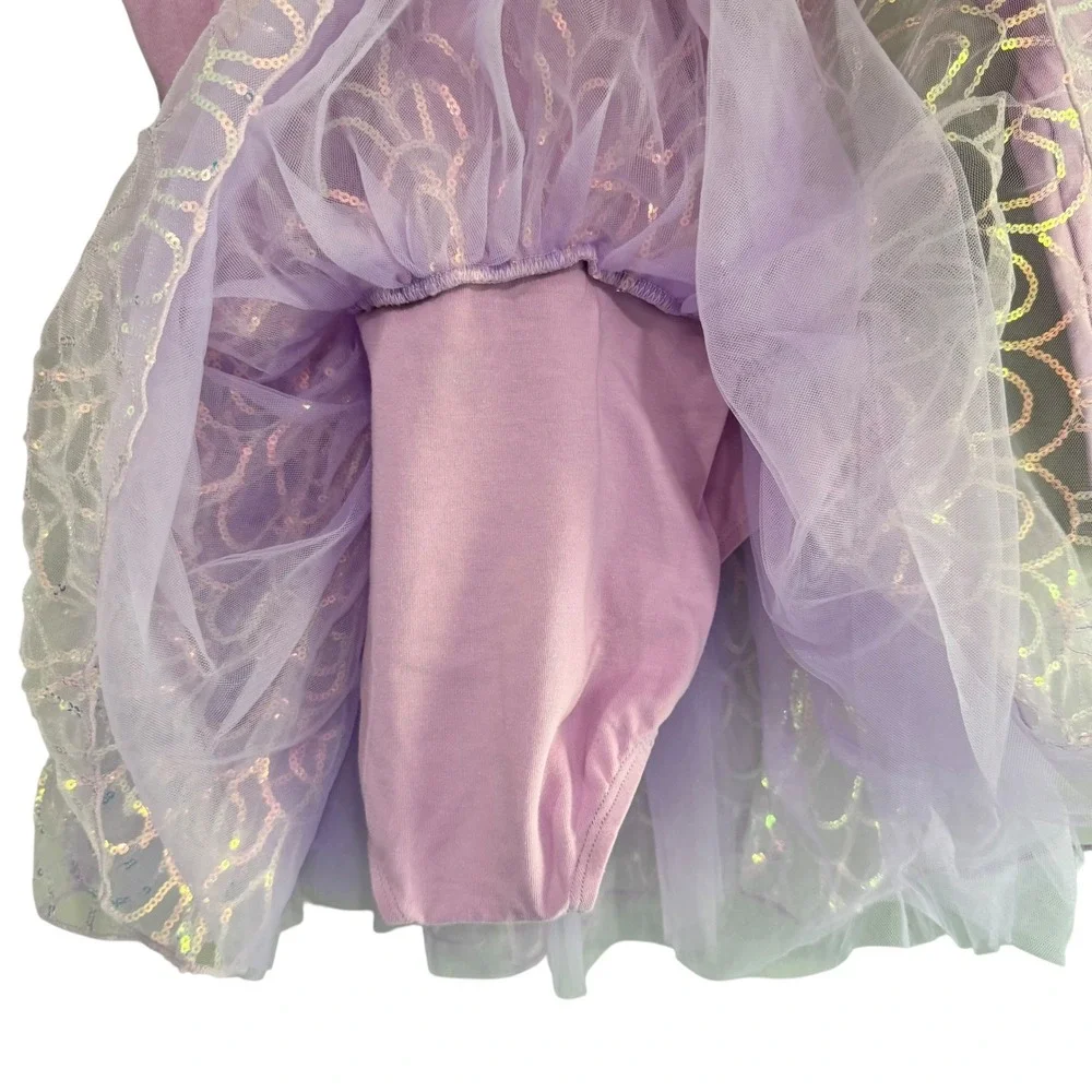 Girls‎ Purple Dance Leotard Dress Sparkle Tulle Tutu Skirt Size XXL